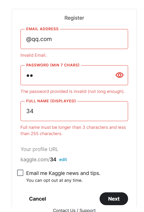 Kaggle注册教程